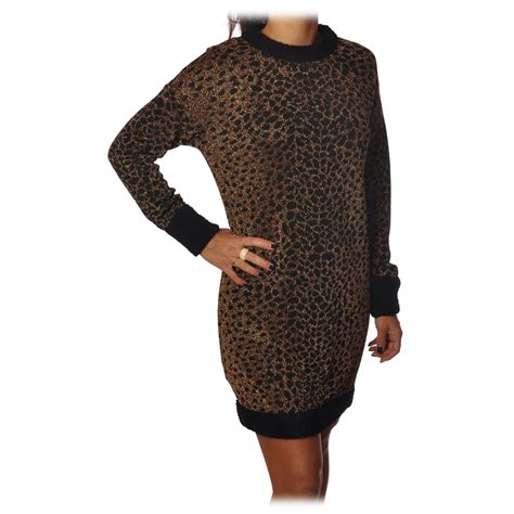 versace maglia leopardi|Abito midi in maglia lurex Leopard .